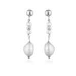 Orecchini Le Lune Glamour argento e perle