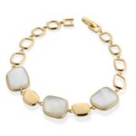 Bracciale Le Lune dorato madreperla