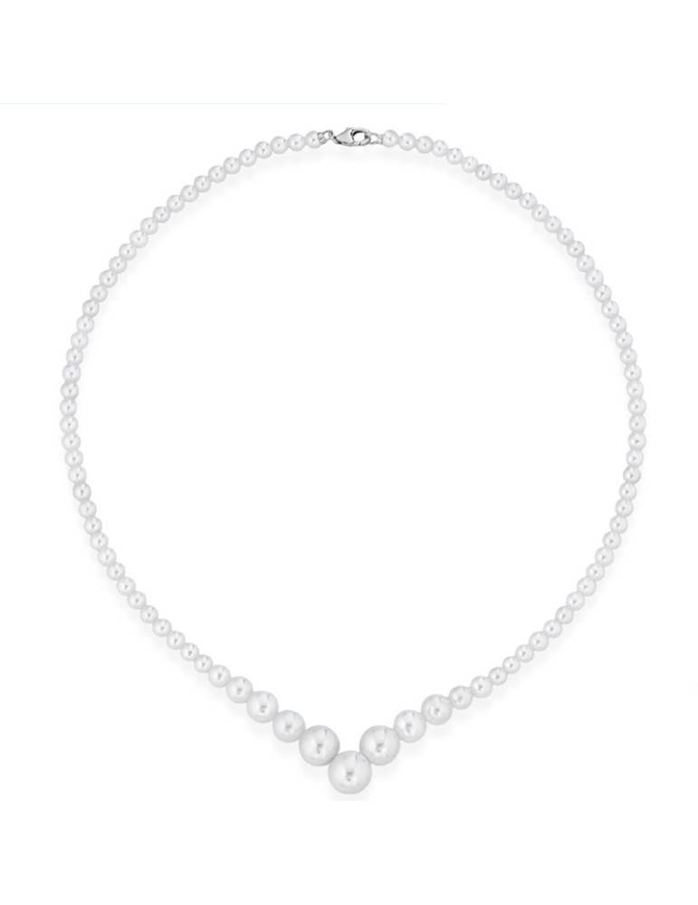 55927 Collana Coscia perle e oro bianco - immagine 1