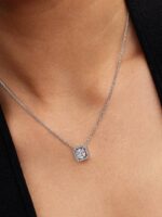 Collana Pandora Punto Luce Quadrato Pavè - immagine 3