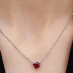 Collana Pandora Cuore Rosso Argento