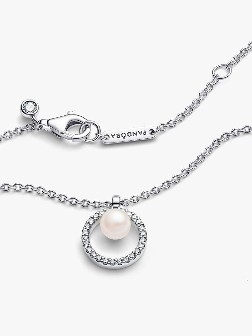 56278 Collana Pandora con Perla d’Acqua Dolce Coltivata e Pavè - immagine 1