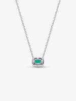 Collana Pandora Collana Punto Luce Rettangolo Verde - immagine 3