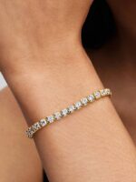 Bracciale Pandora Tennis Con Pietre Grandi Dorato - immagine 2