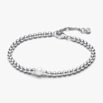 Bracciale Pandora con perle coltivate d'acqua dolce e sfere