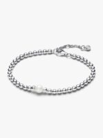 Bracciale Pandora con perle coltivate d'acqua dolce e sfere