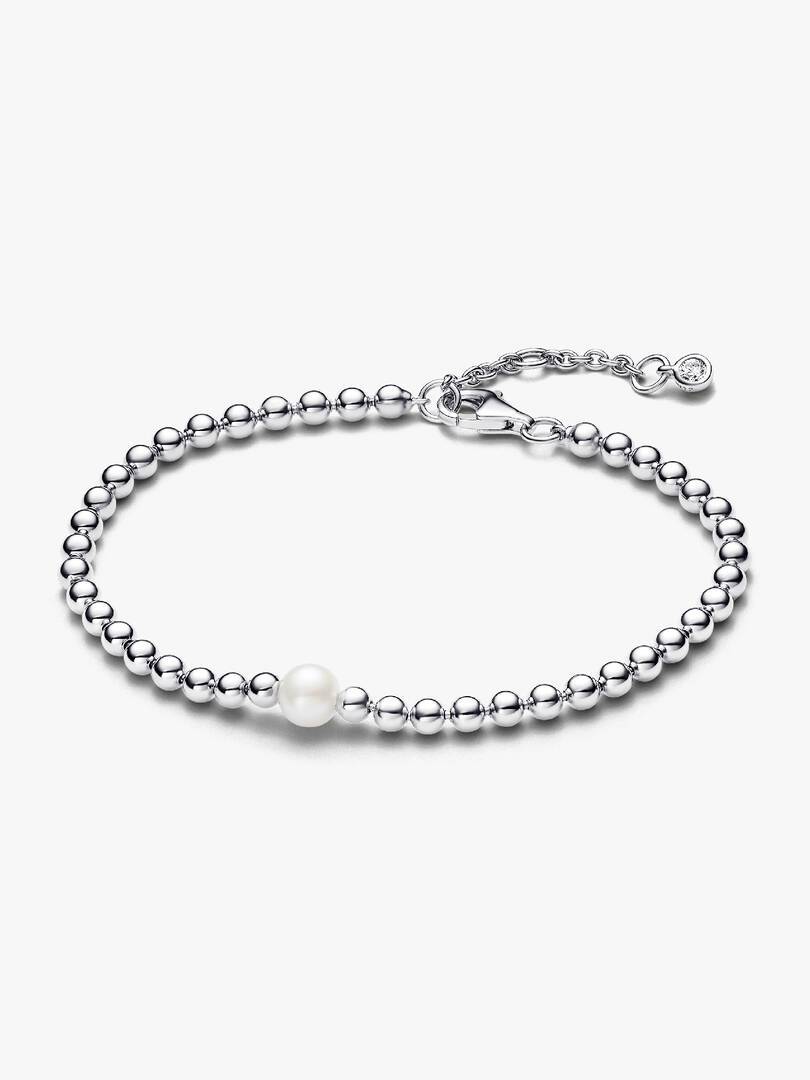 56345 Bracciale Pandora con perle coltivate d'acqua dolce e sfere - immagine 1
