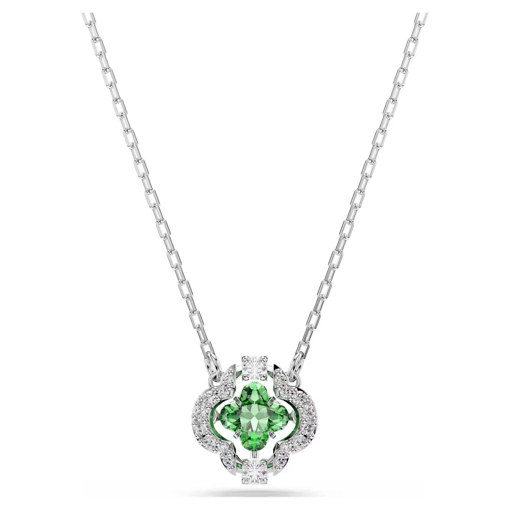 56858 Collana Swarovski Una Angelic Pendente Verde - immagine 1