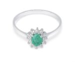 Anello Demetra oro smeraldo Diamanti