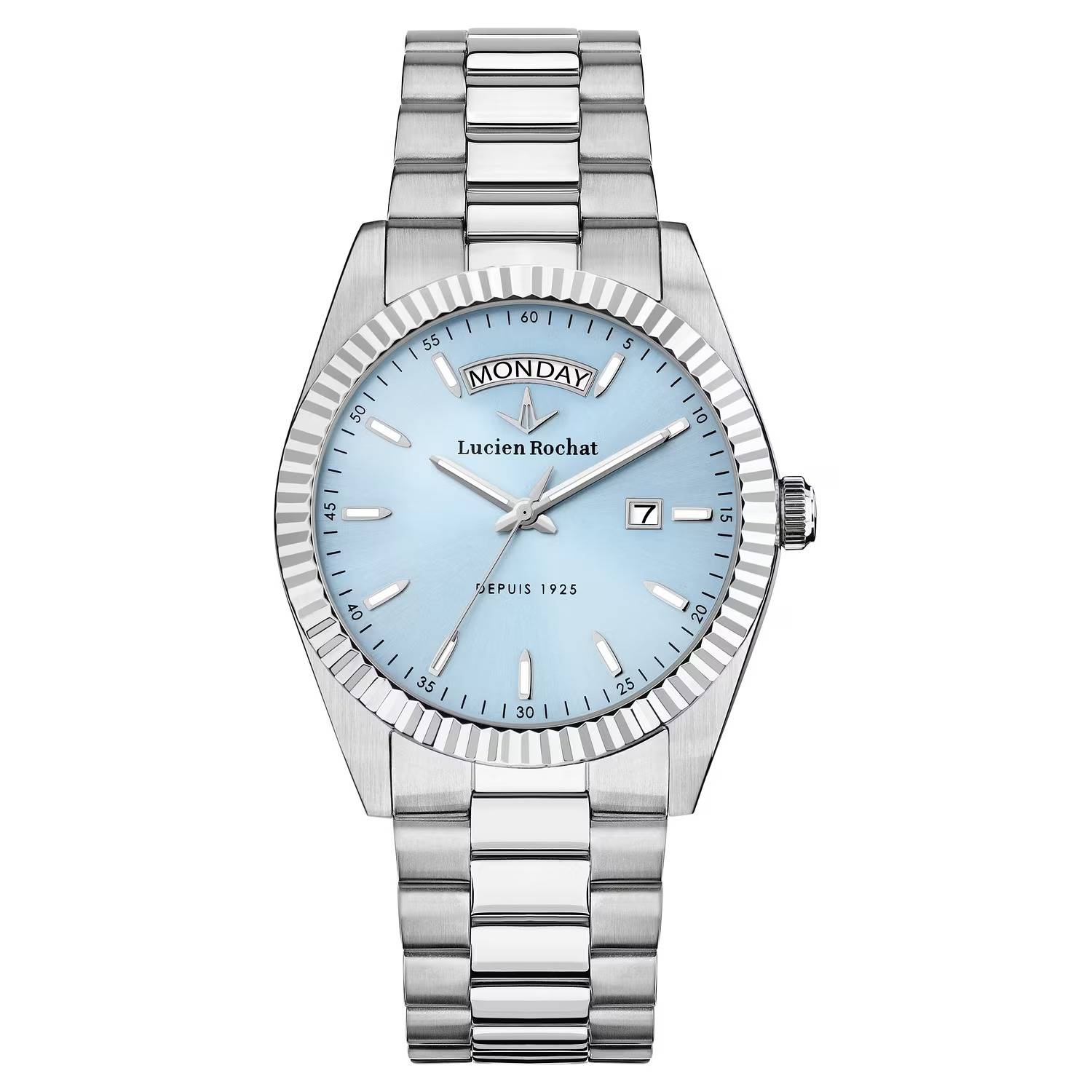 57025 Orologio Lucien Rochat Bienne DayDate Azzurro - immagine 1