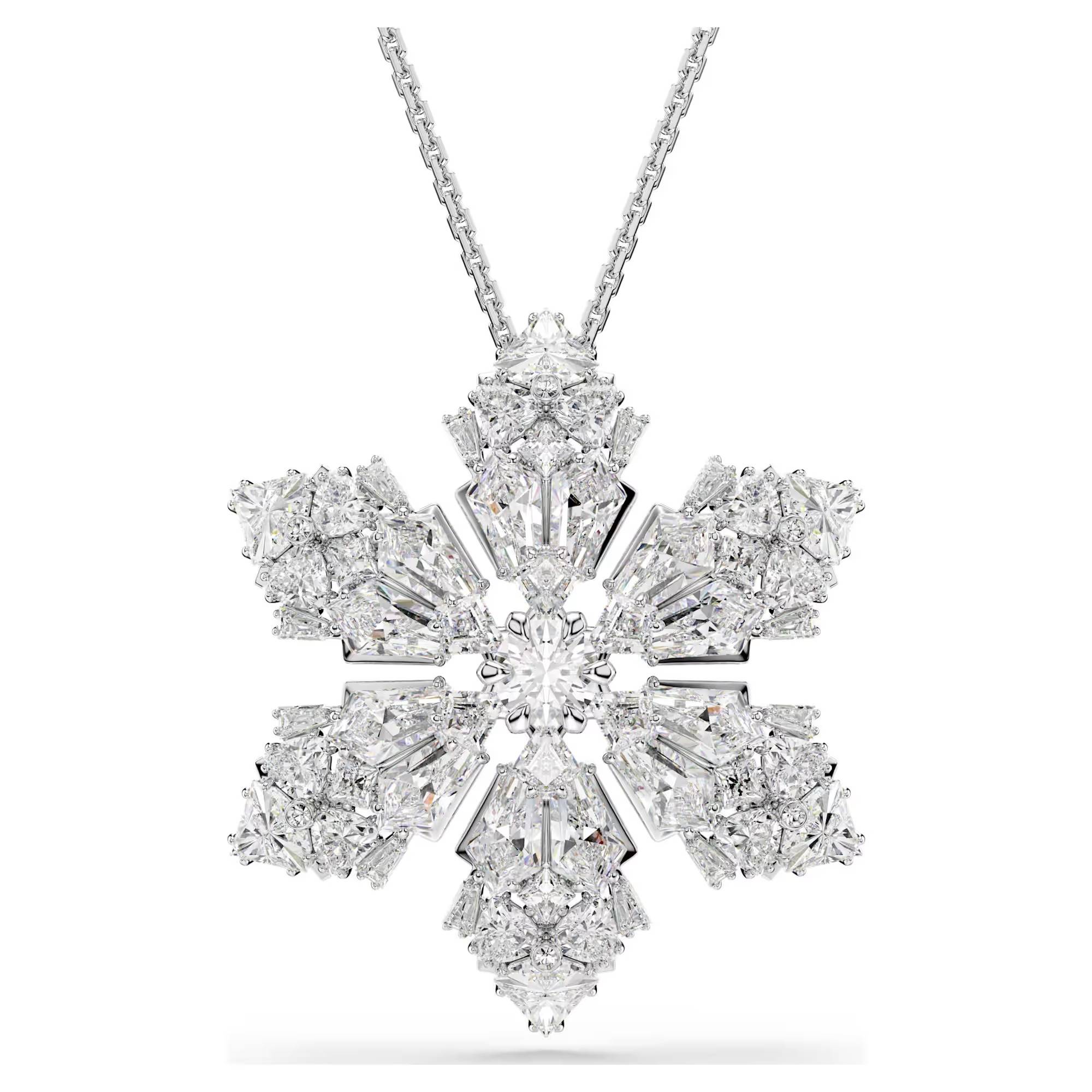 57434 Collana Swarovski Idyllia Fiocco di Neve Pendente e Spilla - immagine 1