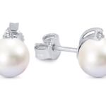 Orecchini Demetra Perle 8-8,5 e Diamanti