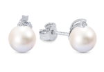 Orecchini Demetra Perle 8-8,5 e Diamanti - immagine 2