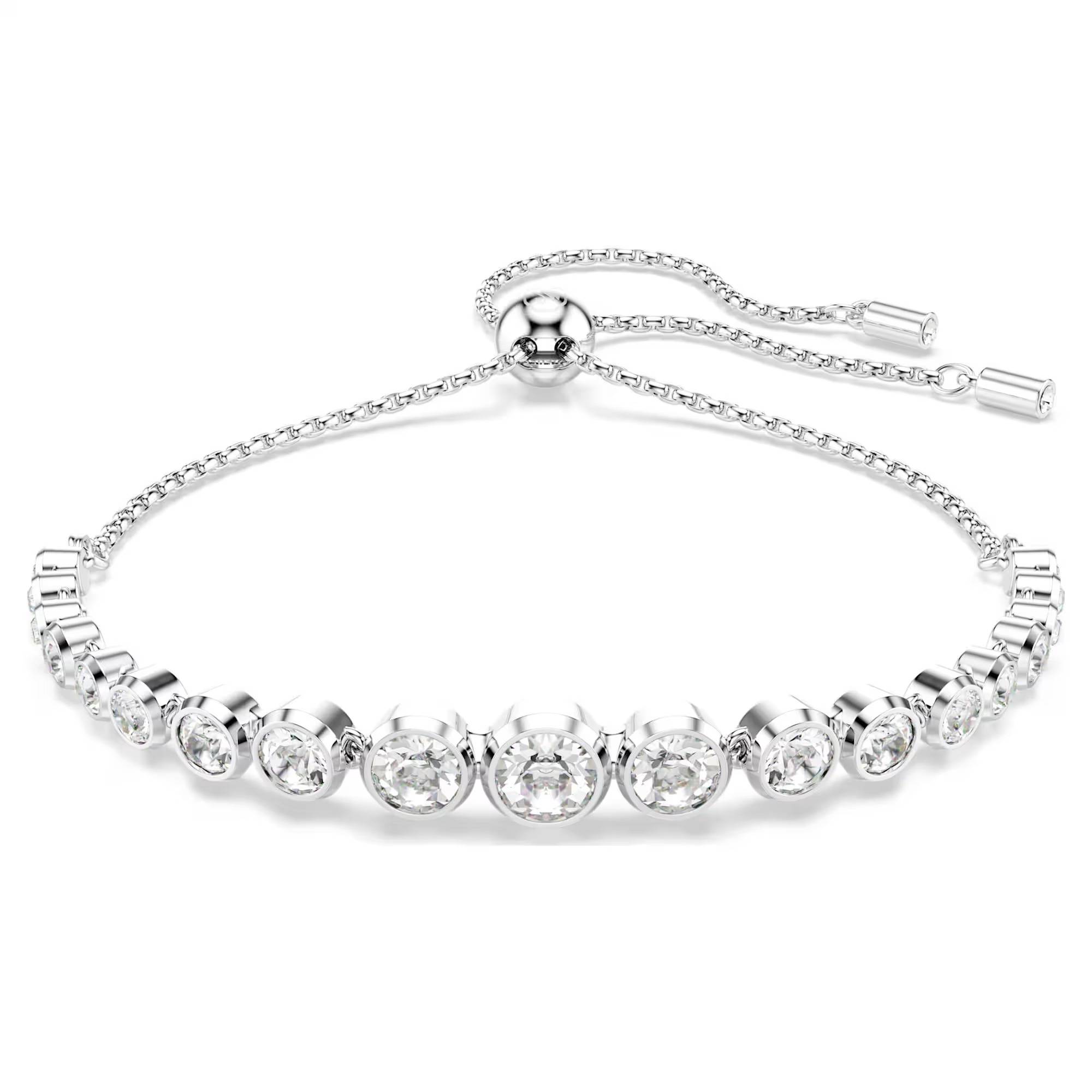 41486 Bracciale Swarovski Tennis Imber Rodio regolabile - immagine 1